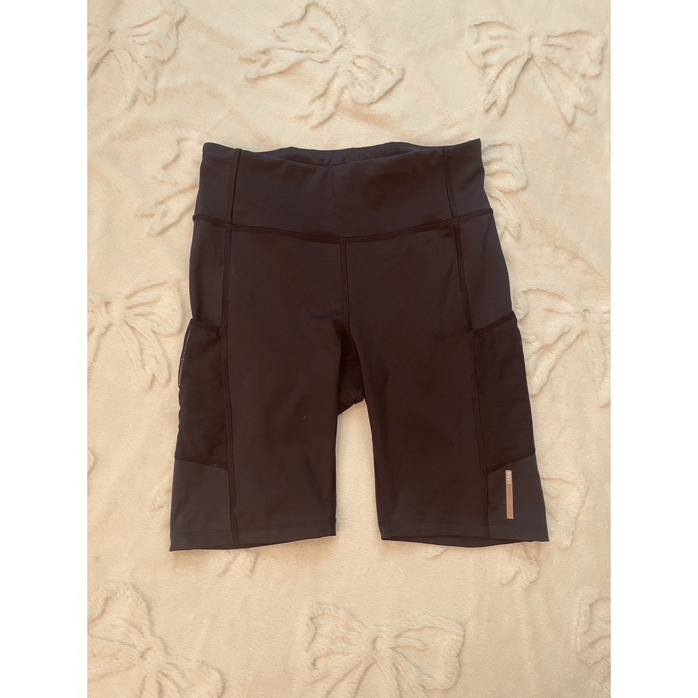 REI Co-op Womens Black High Rise Biker Shorts with Pockets Medium